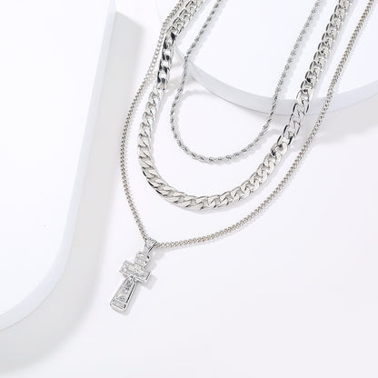 Jezus Kruis Multi-layer Ketting