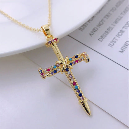 14K Goldkette mit Kreuz