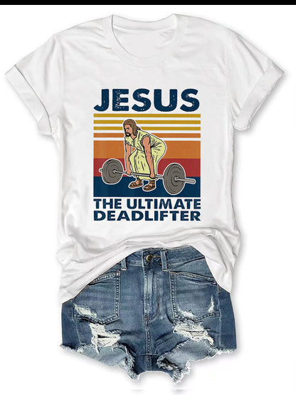 Jezus De Ultieme Deadlifter Tee