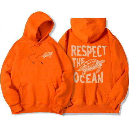 Respect Ocean Green Sea Turtles Men's Hoodie