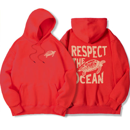 Respect Ocean Green Sea Turtles Men's Hoodie