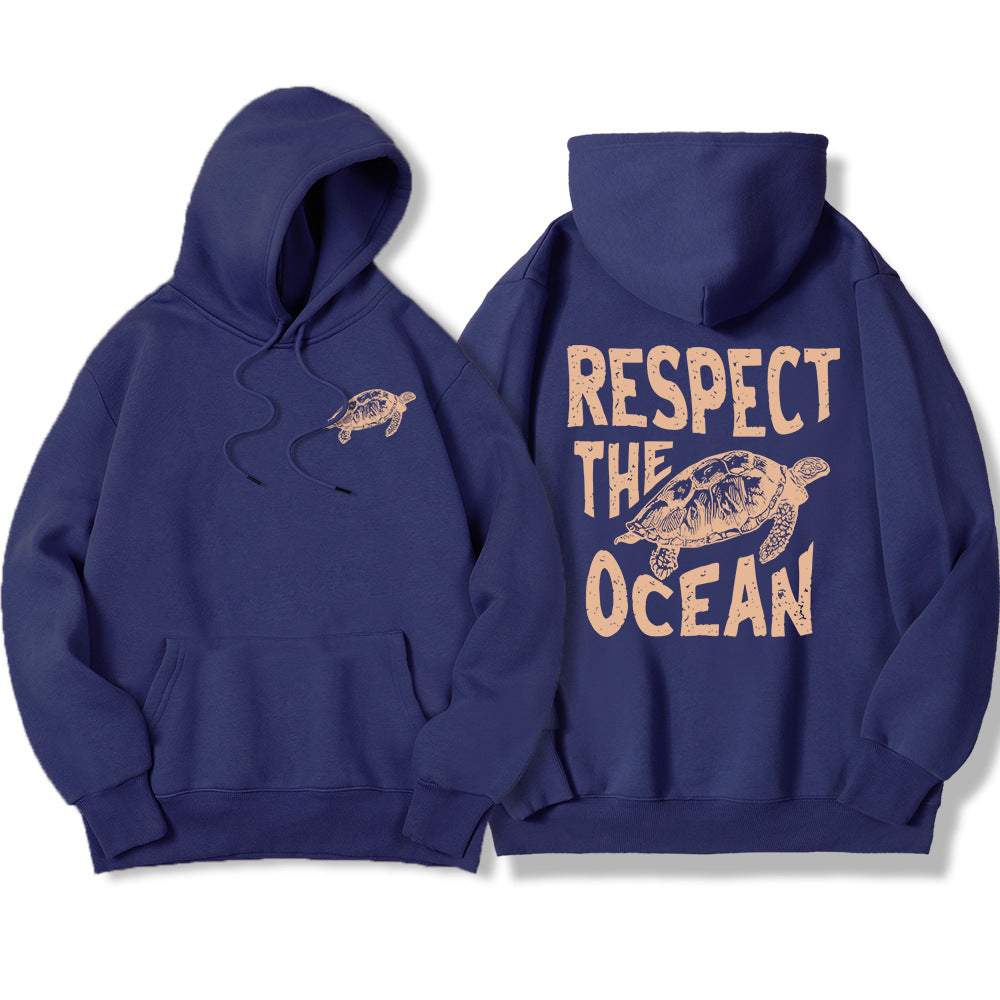 Respect Ocean Green Sea Turtles Men's Hoodie