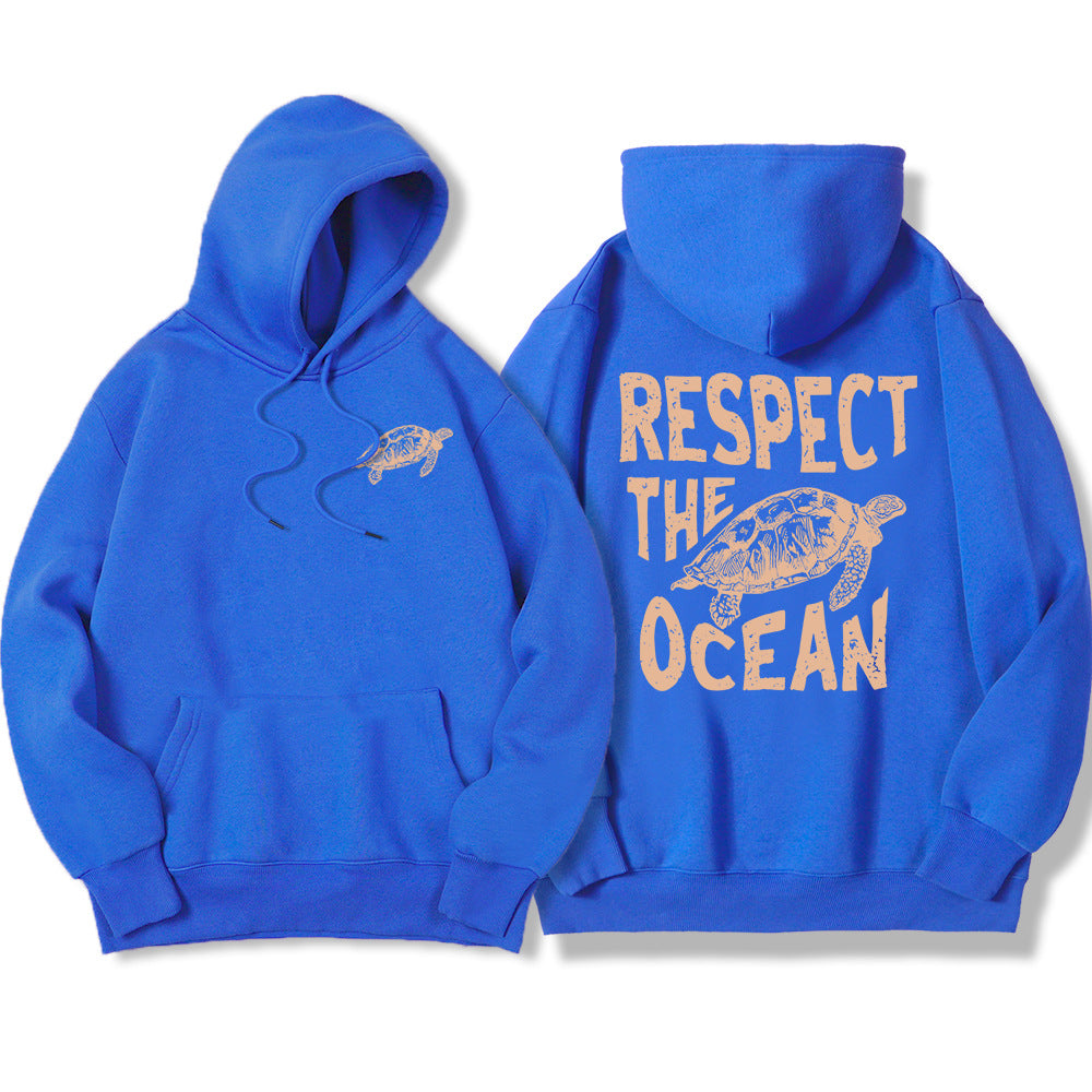 Respect Ocean Green Sea Turtles Men's Hoodie