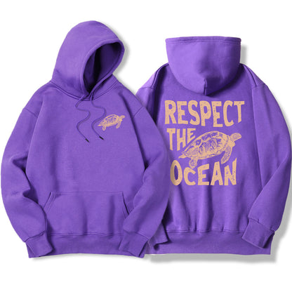 Respect Ocean Green Sea Turtles Men's Hoodie