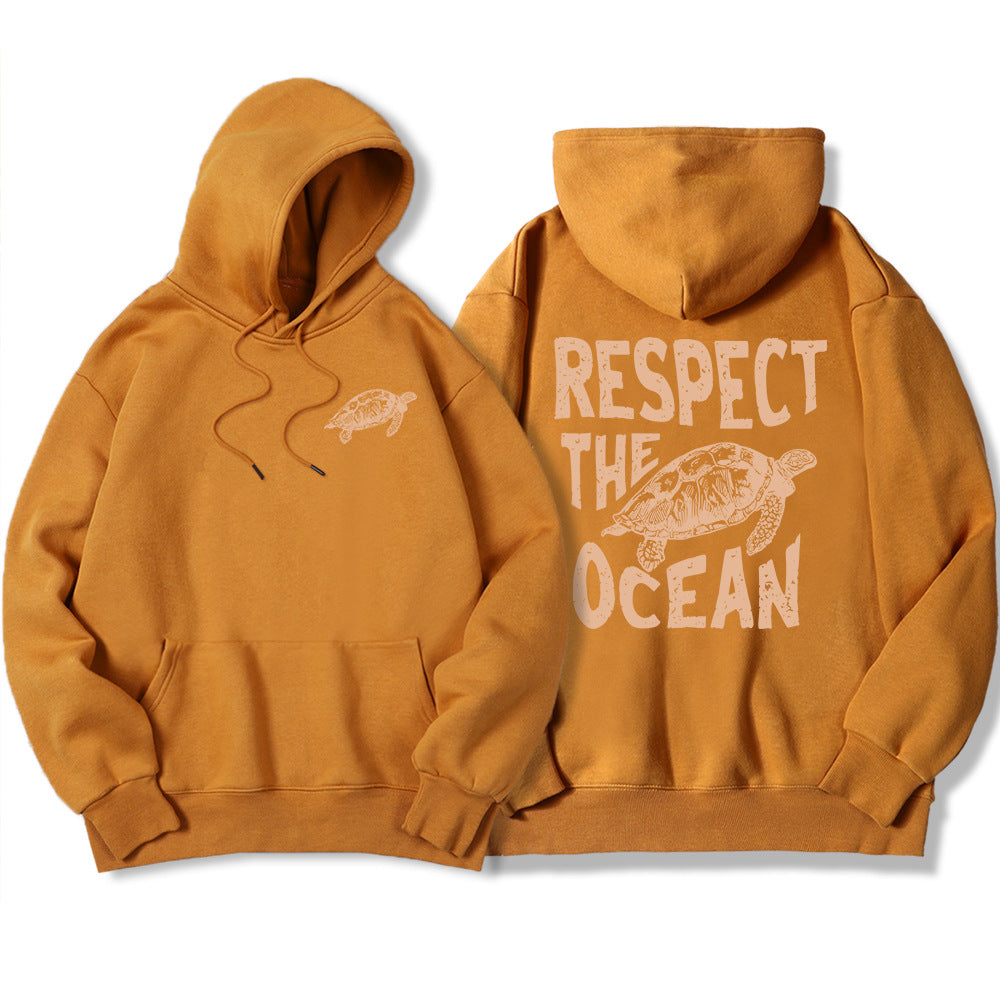 Respect Ocean Green Sea Turtles Men's Hoodie