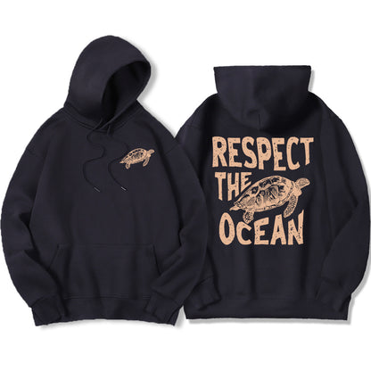 Respect Ocean Green Sea Turtles Men's Hoodie