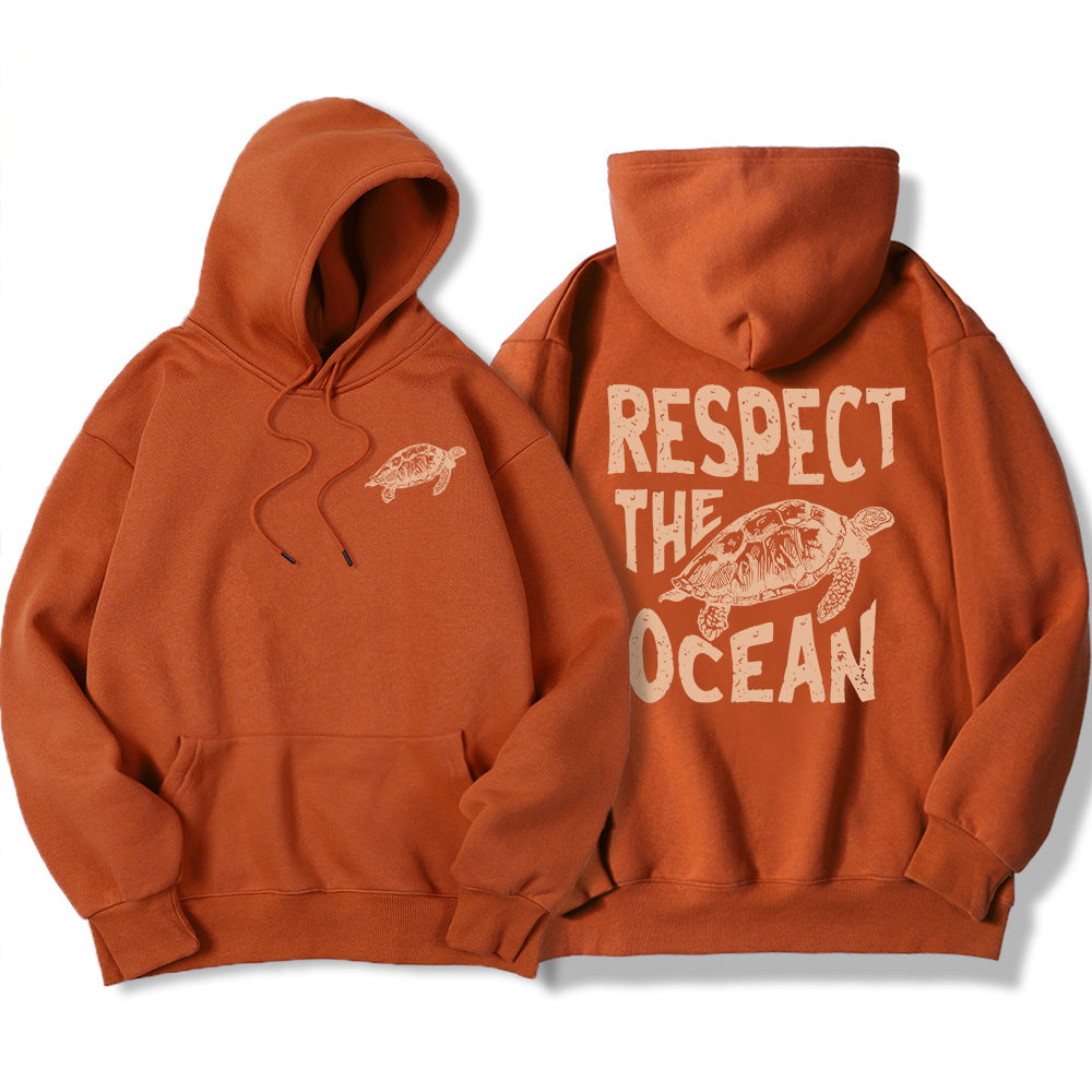 Respect Ocean Green Sea Turtles Men's Hoodie