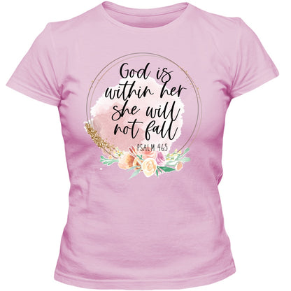 God is in haar, zij zal niet falen Psalm 46:5 Tee