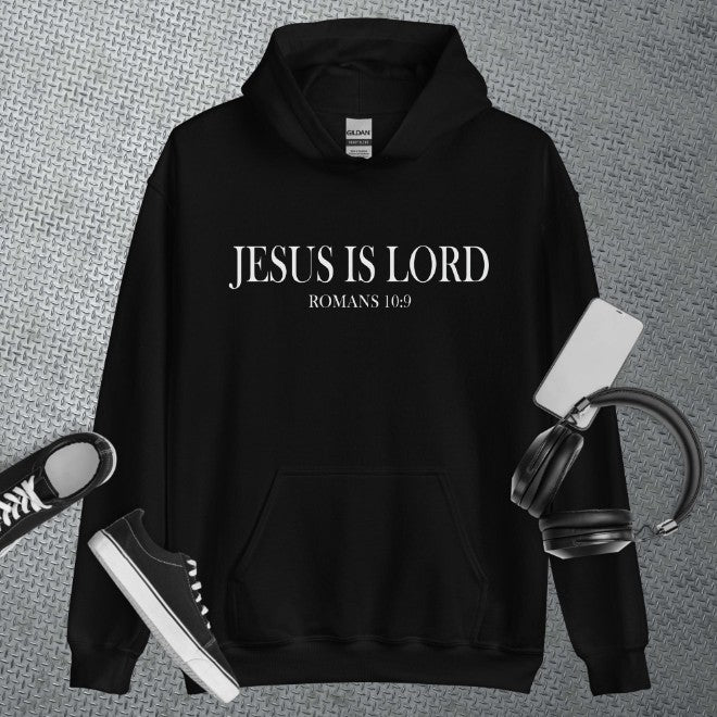 Jesus Is Lord Romans 10:9 Hoodie