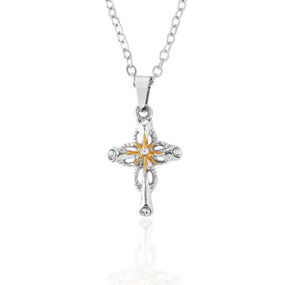 Cross Flower Necklace