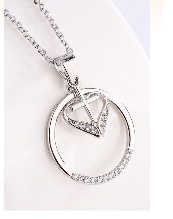 Love Cross Pendant Necklace