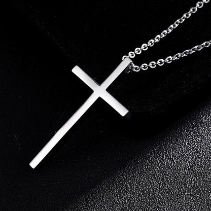 Titanium Cross Pendant Necklace