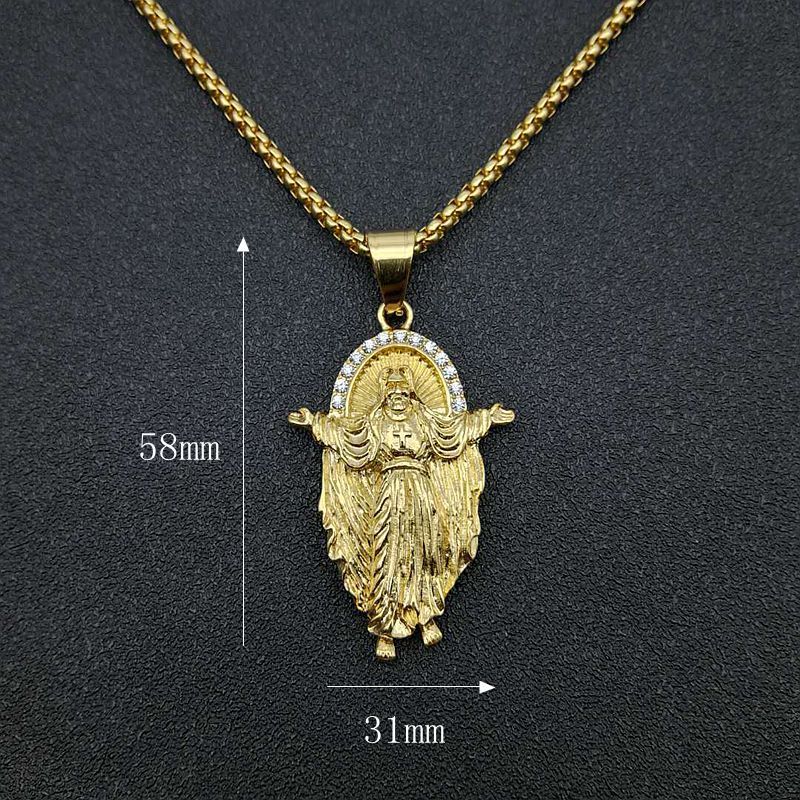 Diamond Jesus Necklace