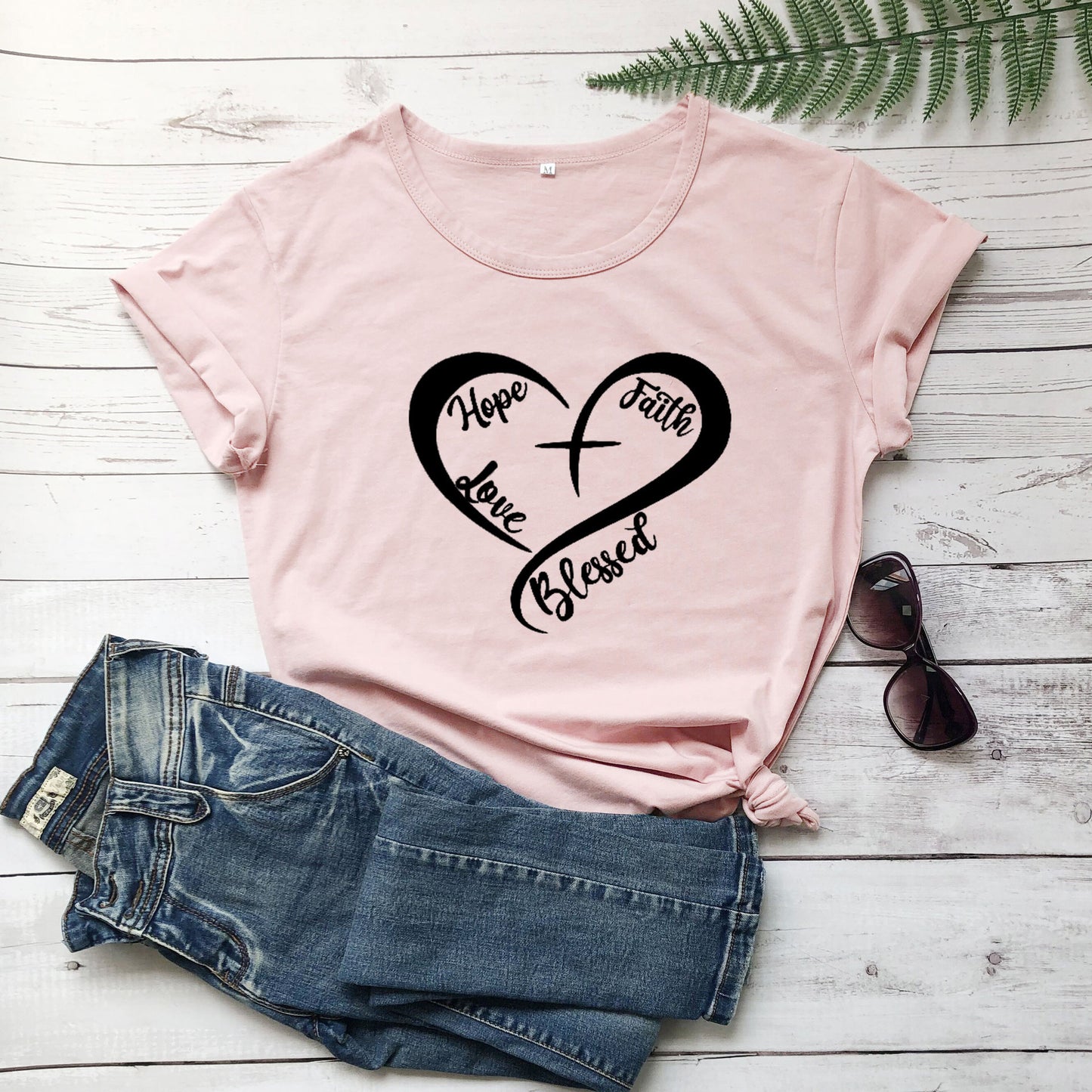 Hope Faith Love Blessed Tee