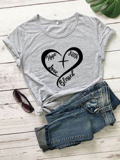 Hope Faith Love Blessed Tee