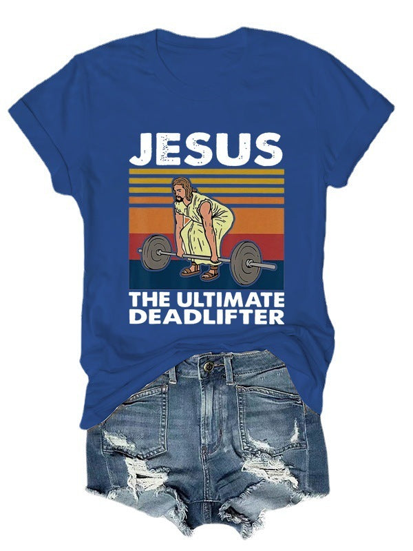 Jezus De Ultieme Deadlifter Tee